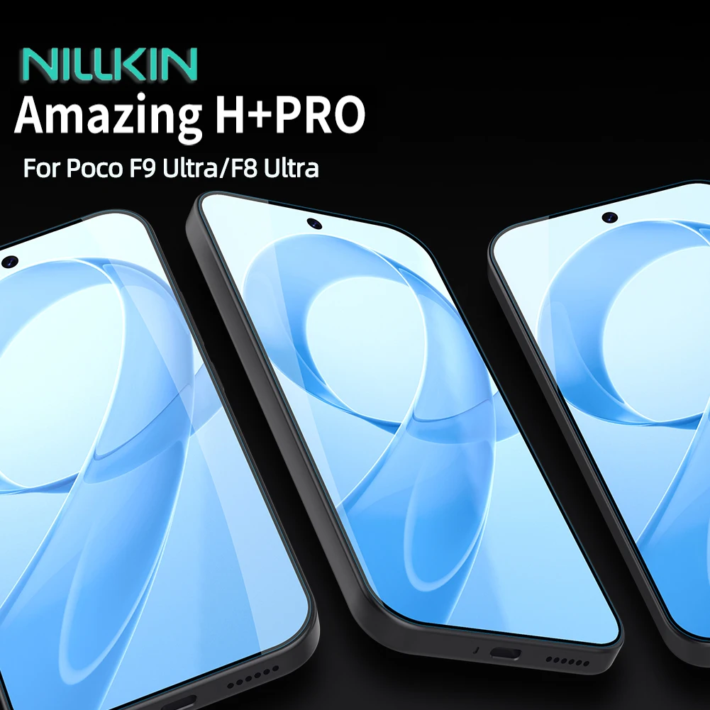 واقي شاشة زجاجي مقوى من NILLKIN لهاتف Poco F9 Ultra، فيلم زجاجي شفاف مذهل H+PRO 2.5D 9H لـ F9 Ultra/F8 Ultra