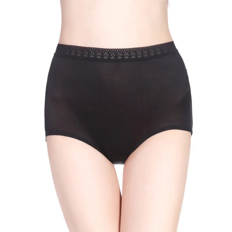 

4pcs 100% Mulberry Silk Underwear Women Briefs Thin Silk Lady Panties Belly Pant