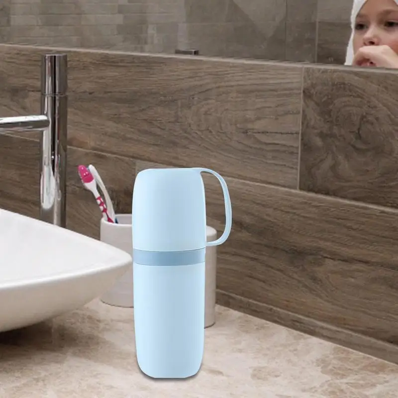 Portable Toothbrush Cup Tight Buckle Design Toothbrush Holder Storage Organizer Verstaile Mouthwash Cup For Traveling Home