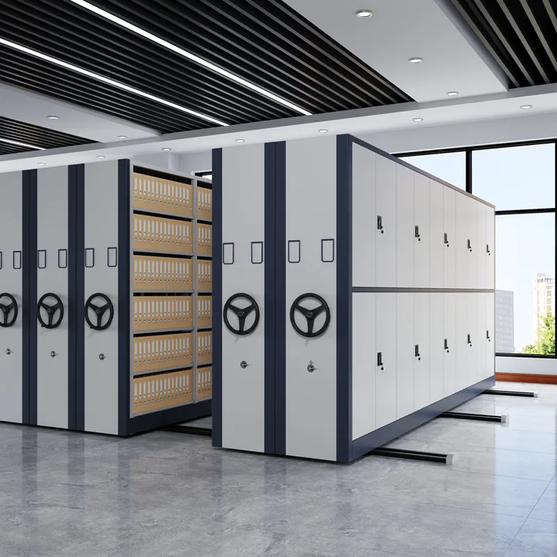 Dense rack archive room Electric intelligent dense cabinet Hand crank mobile archive cabinet