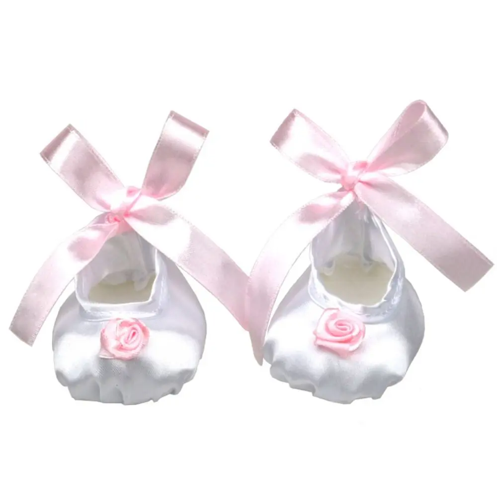 1 Pair Doll Accessories Cloth Bow Doll Shoes Low Top Handmade Mini Ballet Shoe Bowknot Simulated Doll Mini Shoes 18inch Doll