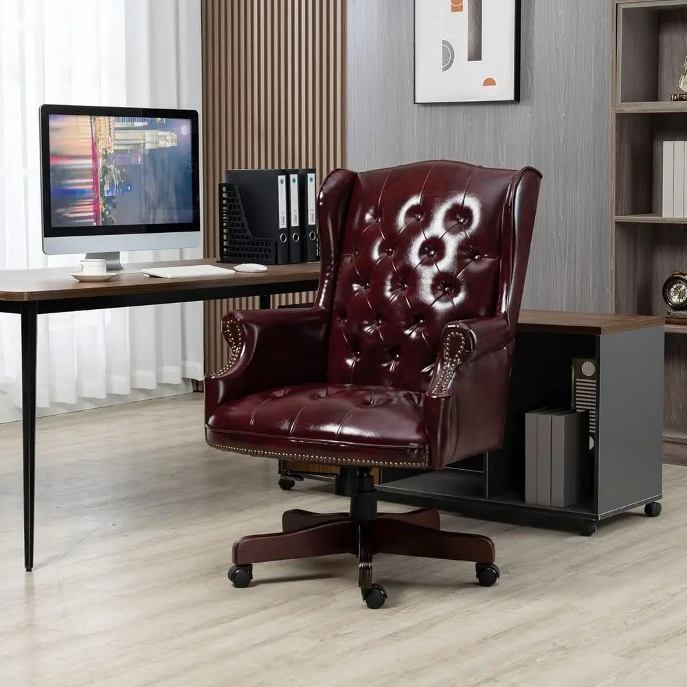 

Ergonomic High-Back Reclining Office Chair with Padded Seat and Back, PU Leather, Wheels - Bury (1 Seat)