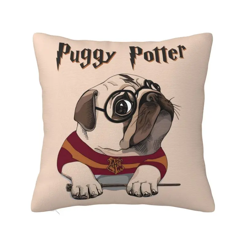 Luxury Funny Pug Dog Throw Pillow Covers Decoracion 3D Printing Sofa Cushion Cover Polyester Cozy Pillowcase Dakimakura