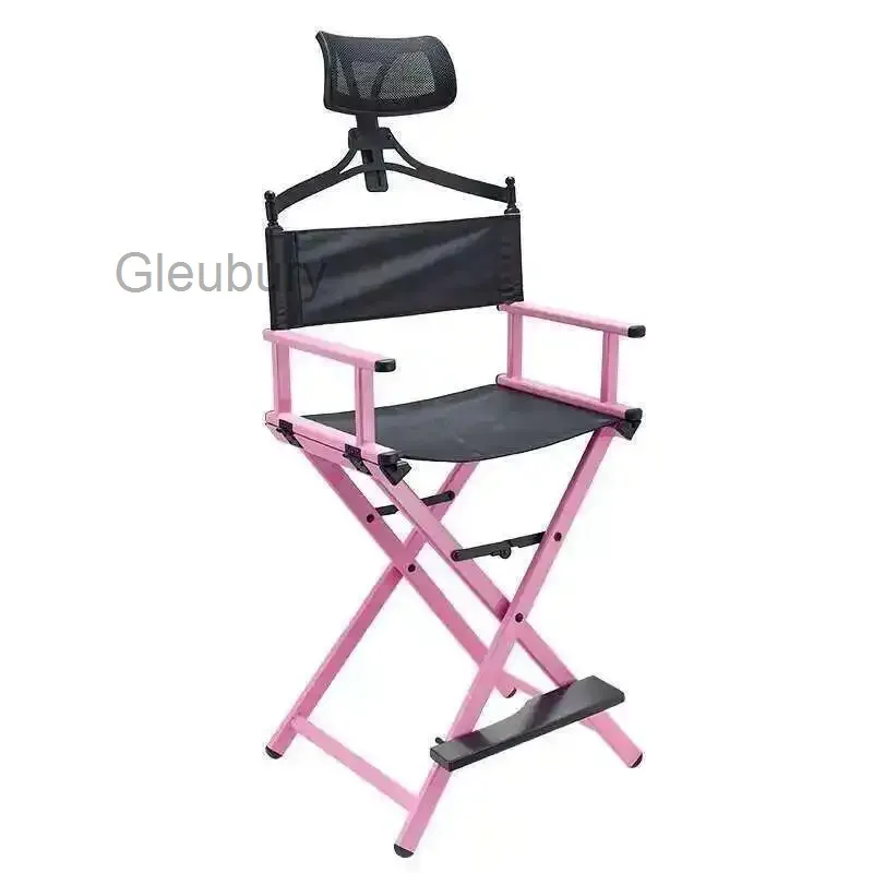 Outdoor Fire Makeup Aluminum Alloy Headrest Folding Makeup Recliner Chair Portable Stall Haircut Stool Director Backrest Chair