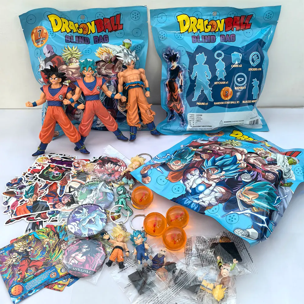 Dragon Ball Figures Blind Box Toy Super Saiyan Goku Vegeta Keychain DBZ Anime PVC Collection Model Toys For Kids Gifts