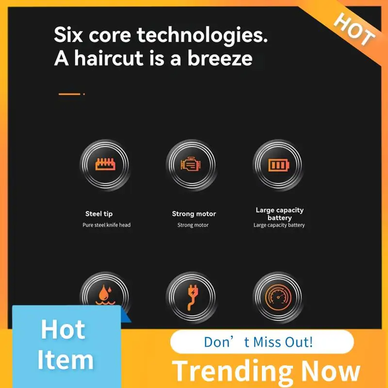 BBNV-Hair Trimmer Beauty Trimmer Digital Display Multifunctional Hair Clipper Electric Hair Clipper Men's Hair Removal Device