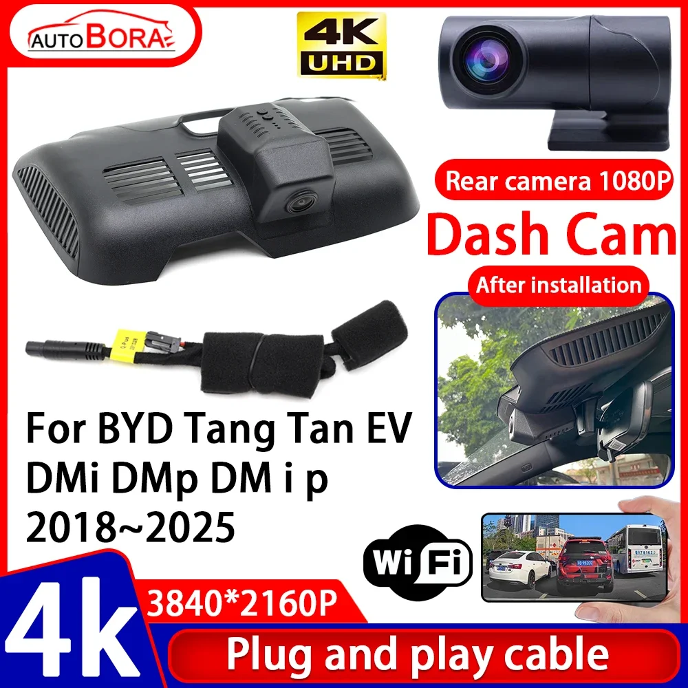 

ZhuCamX Video Recorder Night Visio 4K UHD Plug and Play Car DVR Dash Cam Camera for BYD Tang Tan EV DMi DMp DM i p 2018~2025