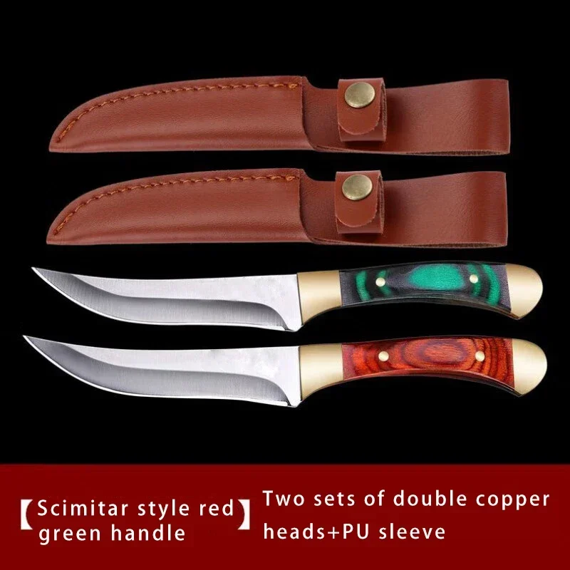 New carving knife color wooden handle survival knife EDC tool suitable for family camping outdoor portable knife image 5