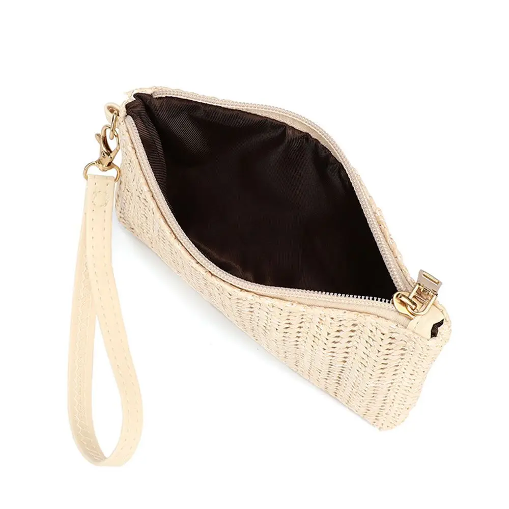 Mode Frauen böhmisch gewebte Clutch Tasche lässig Strand kleine Handtasche Geldbörse Sommer Telefon Tasche Brieftasche Karten halter
