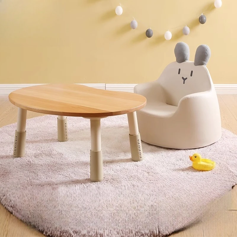 Solid wood children's peanut baby learning small table kindergarten and chair set solid wood handmade table