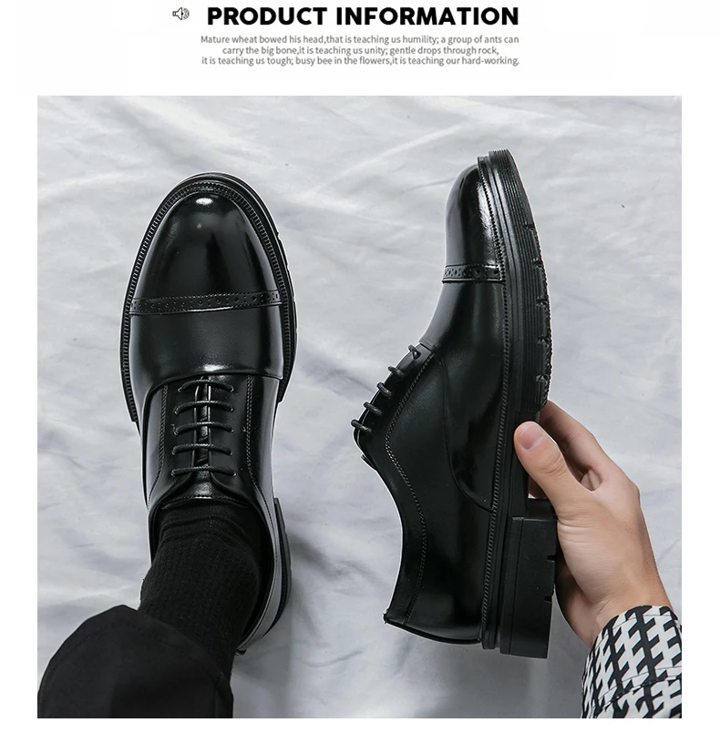 Zapatos Brogue clásicos para hombre, zapatos de cuero de tendencia para bodas y eventos sociales, zapatos de vestir de alta calidad para hombre, zapatos informales de negocios para hombre