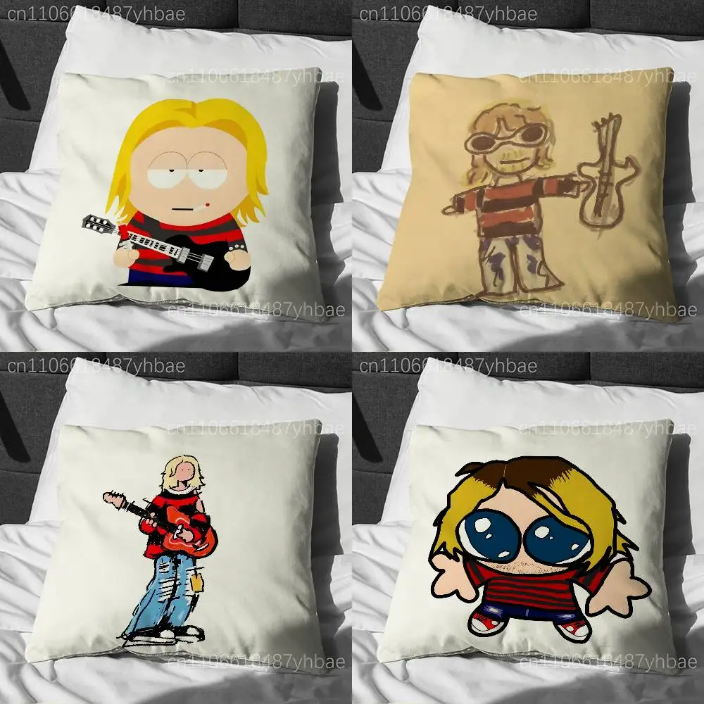 K-Kurt Rock Cobain Cushion Cover Pillow Cover Decor Pillowcase Printed Cushion Case For Couch