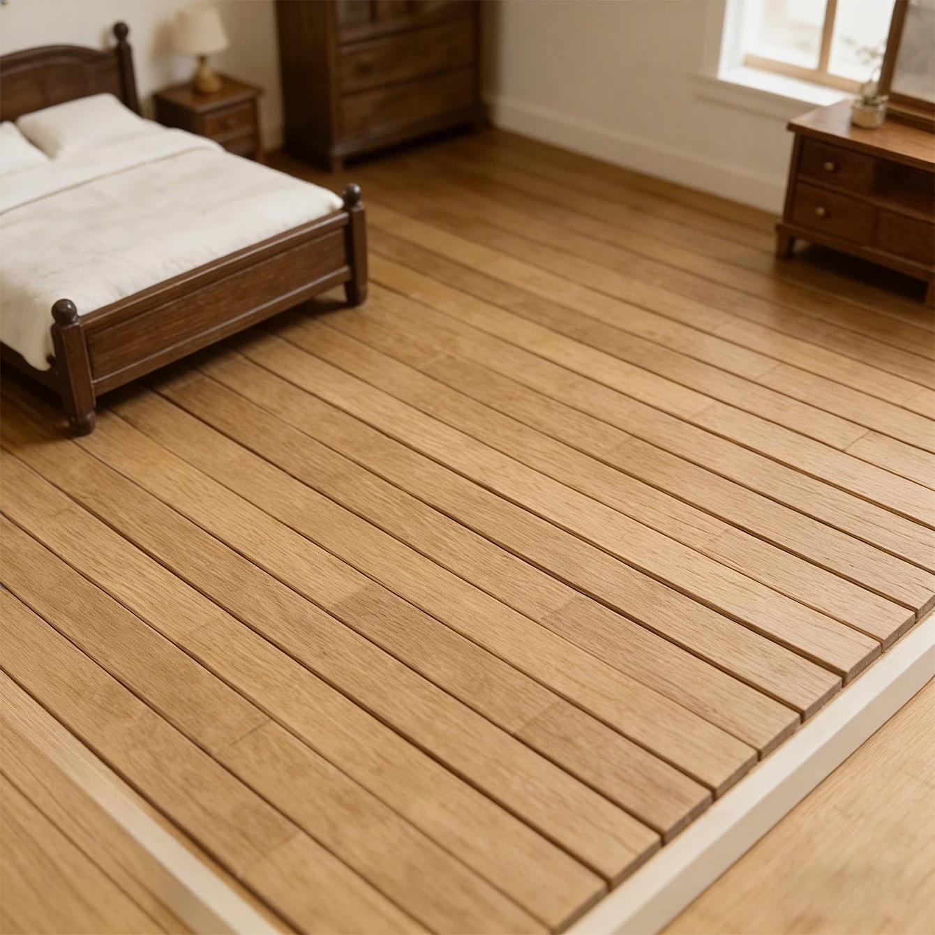 10pcs Miniature Spliced Wooden Flooring, 1:12 Scale Model Scene Flooring, with Adhesive Backing, Suitable for DIY Home Decoratio