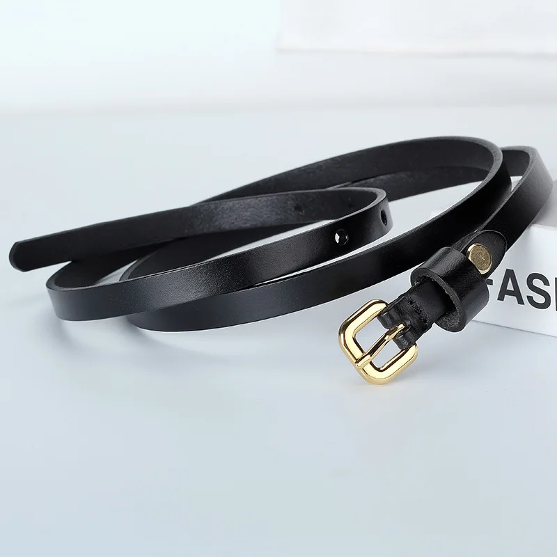 

Новый женский универсальный тонкий ремень из натуральной кожи, женские украшения из воловьей кожи, разноцветное модное платье, свитер, корейская версия, ремни