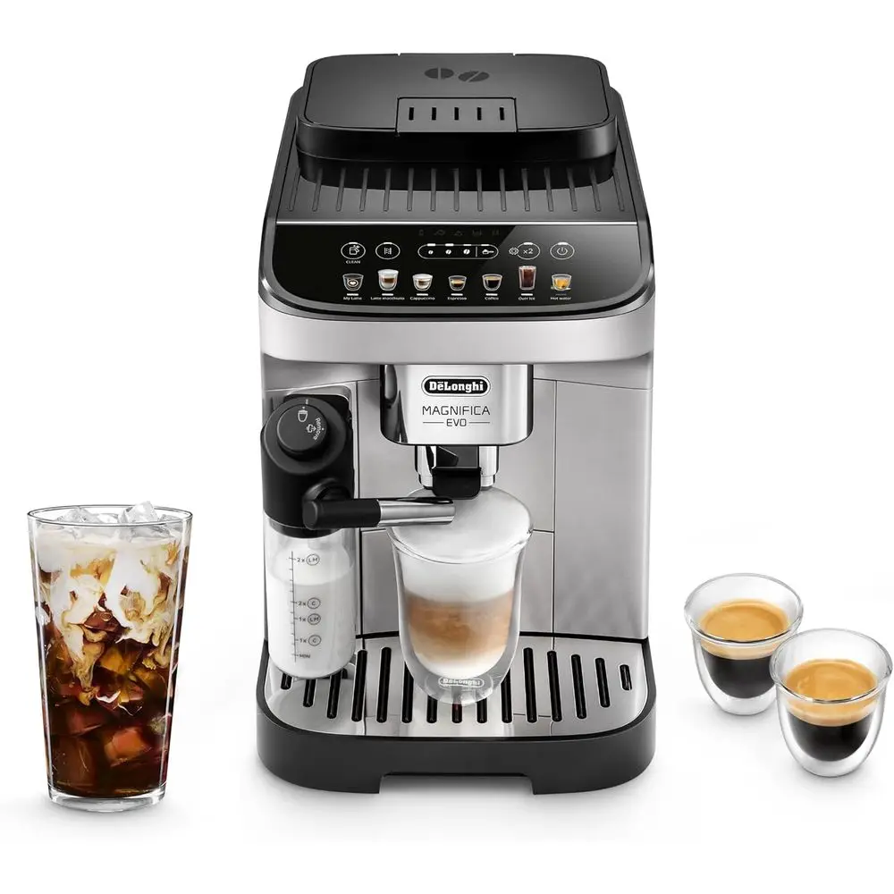 

Magniica Evo Automatic & Coee hine with Auto Milk rother, Built-in Grinder & Auto-Clean unction - or Latte, puccino, Americano,