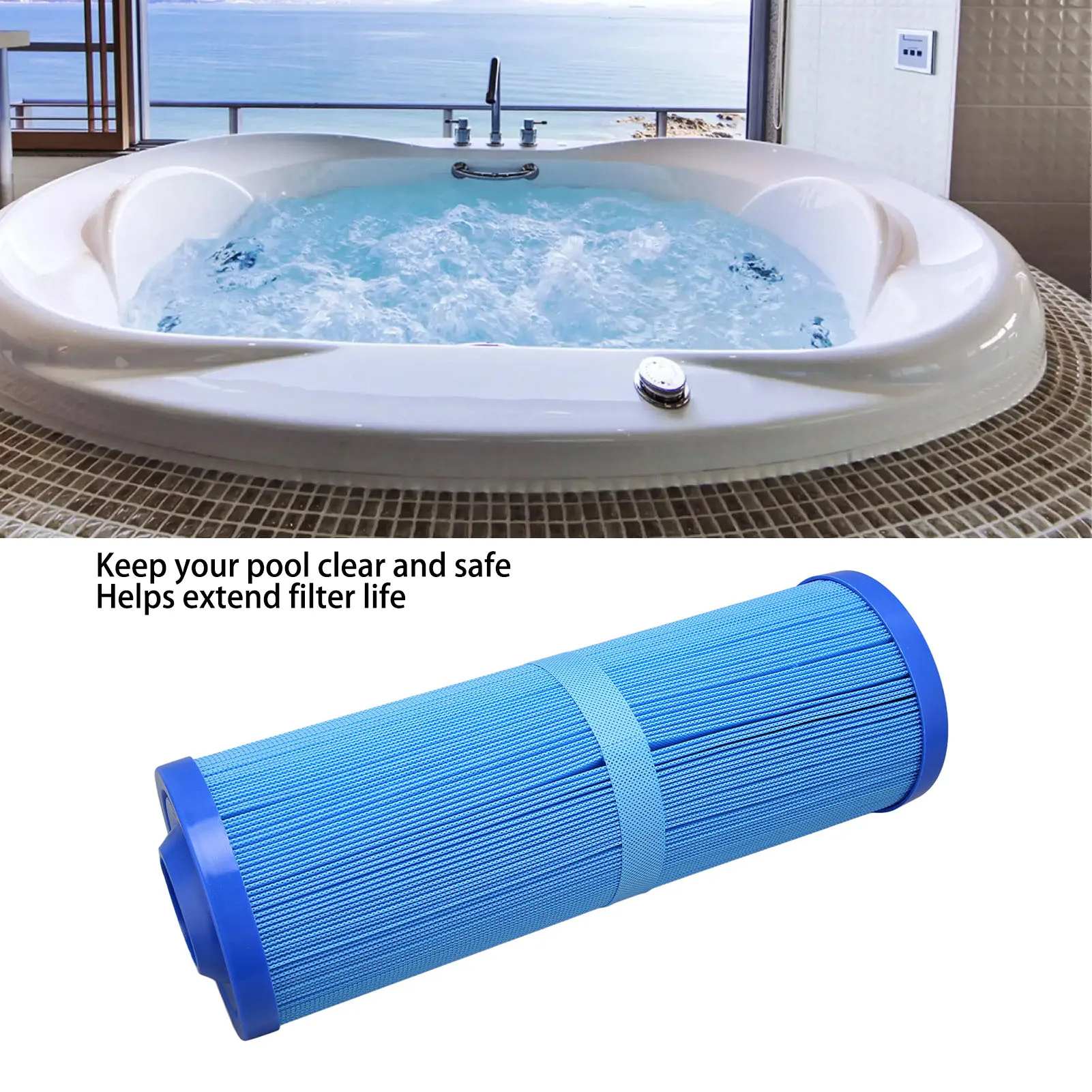 

Swimming Pool Filter PP Children's SPA Filter Element Pool Cartridge Replacement for PWW50L Blue