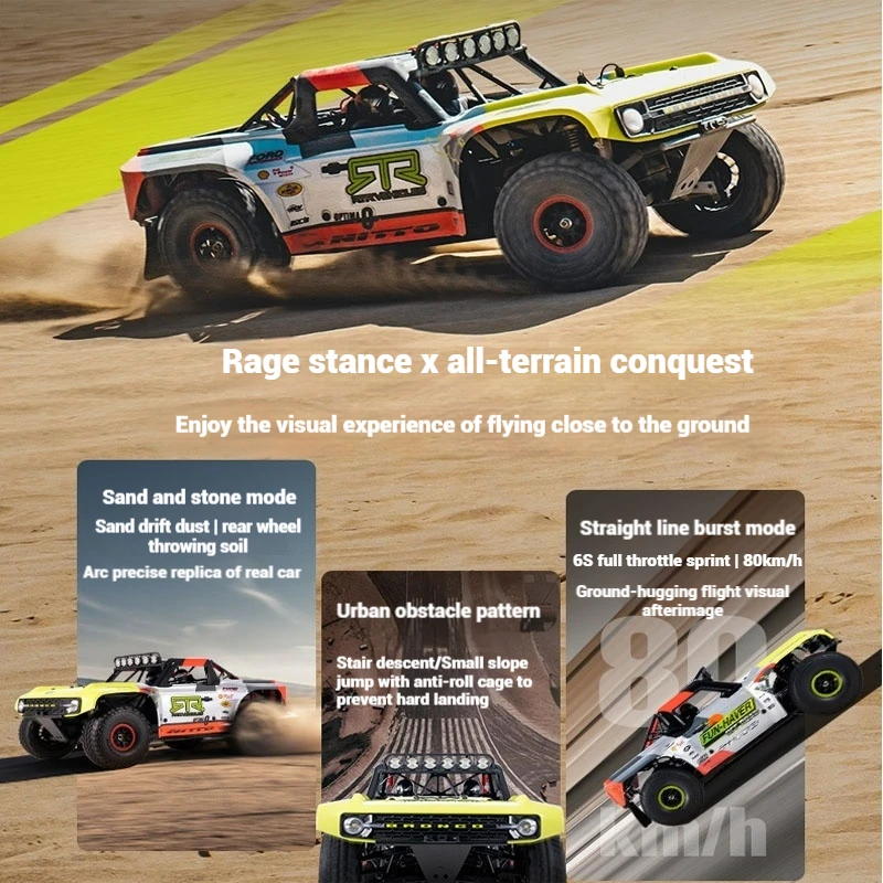 Fms rc carros 1/7 tamanho grande 4wd sem escova de alta velocidade deriva simulação de controle remoto carro de corrida caminhão curto suv masculino rc carro presente