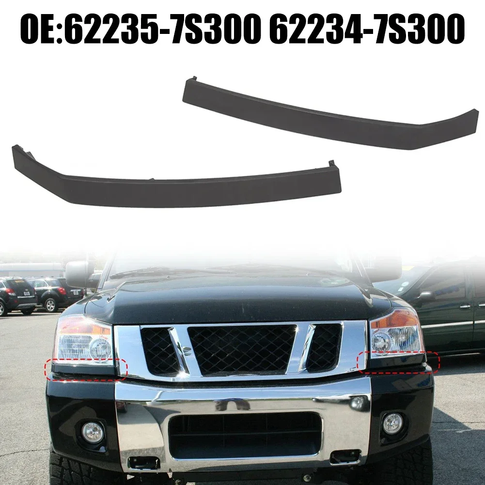 

Car Headlight Molding Trim Lower Filler Pair For Nissan Armada 05-07 62235-7S300 Car Headlight Decorate Strips Car Parts