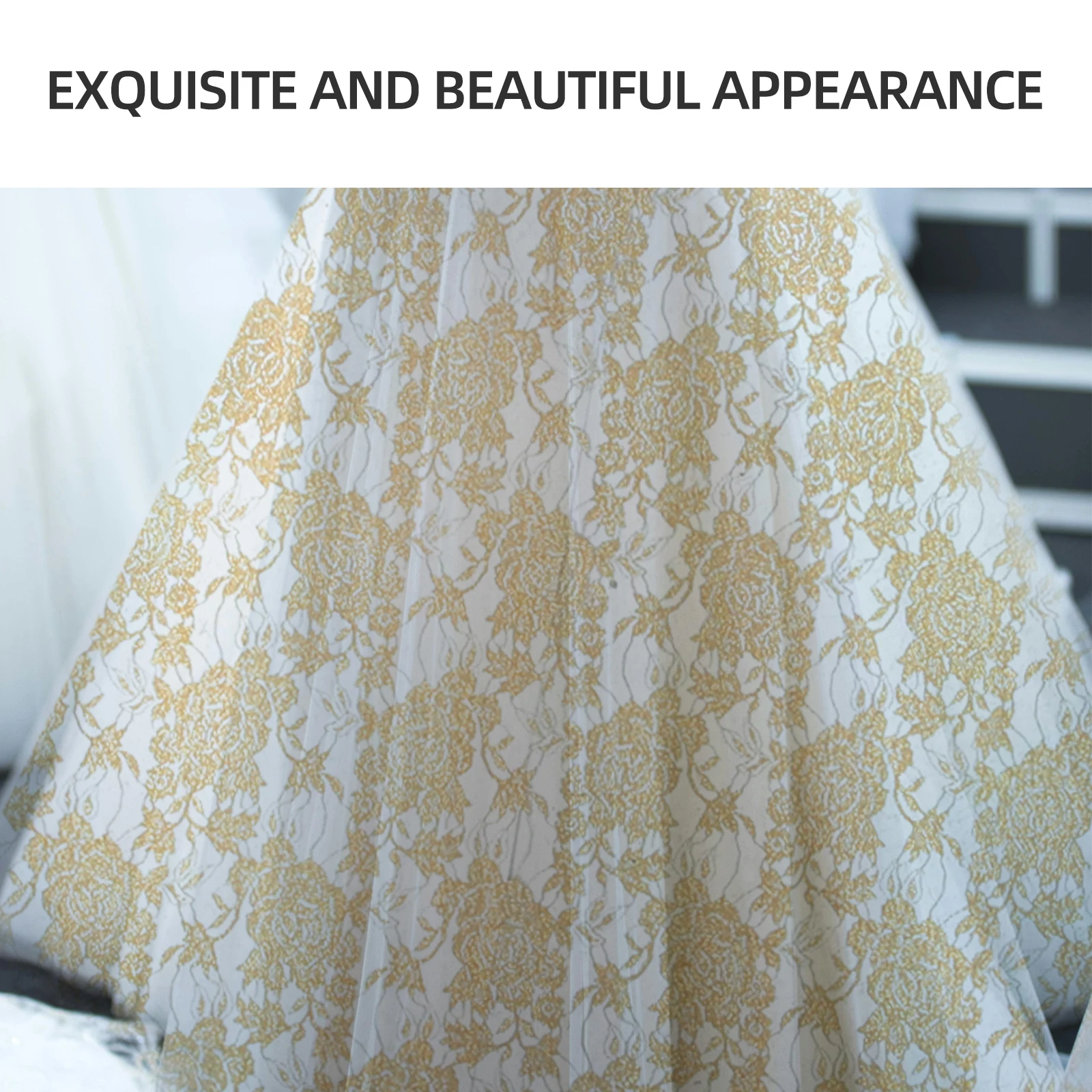 

Dance Dress Fabric Lightweight DIY Sewing Craft Material Unique Design Soft Comfortable Breathing Fabrics Household