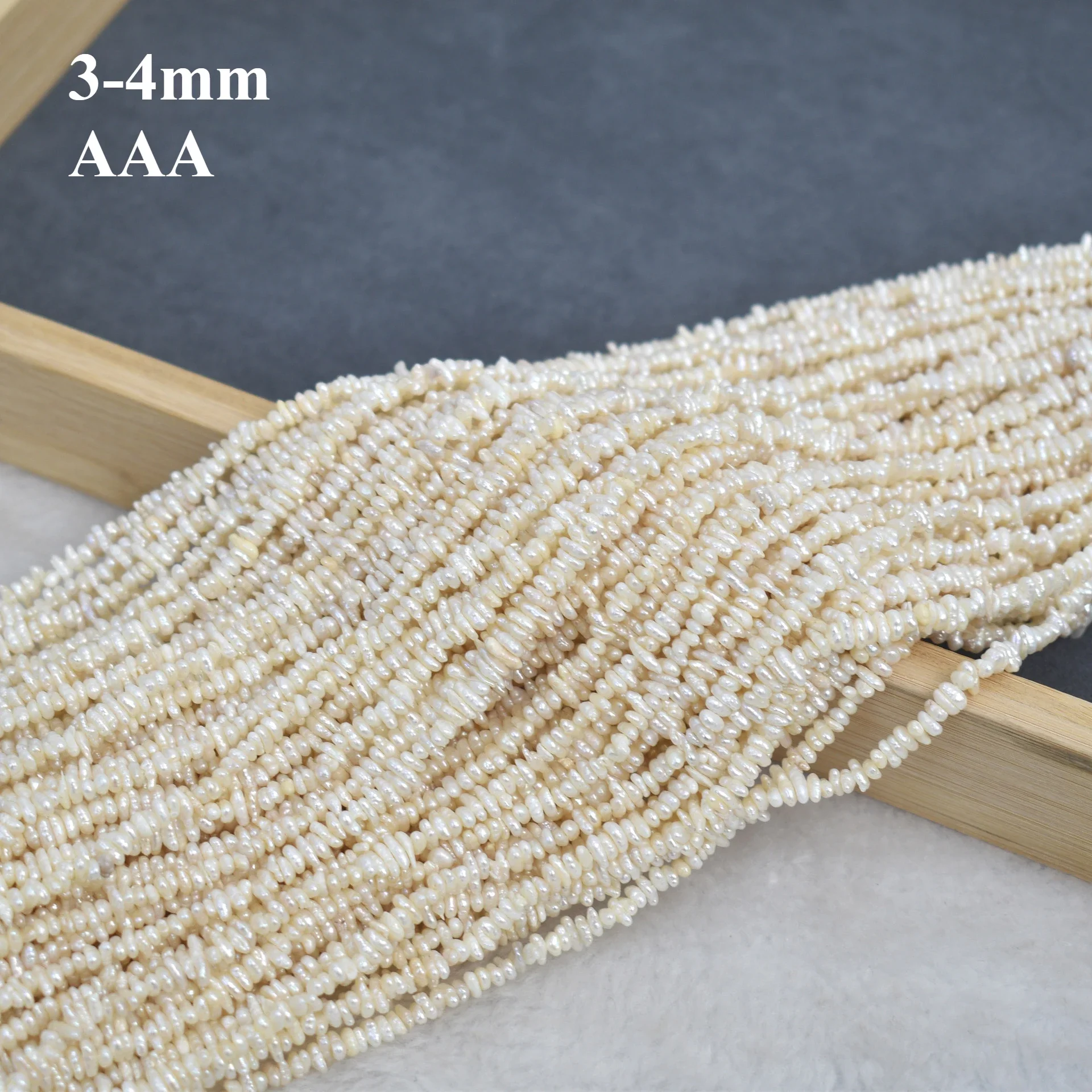 3-4mmAAA Small Natural Freshwater White Pearl Irregular Exquisite Bead Gift Women Jewelry Make DIY Necklace Bracelet Accessories 2
