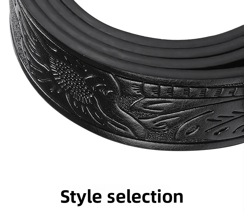 Vintage-Stil PU-Leder Western Cowboy-Gürtel mit klassischer Buchstabenschnalle – 3,8 cm breit, langlebig und stilvoll mit Retro-Blumenmuster – Detail 8