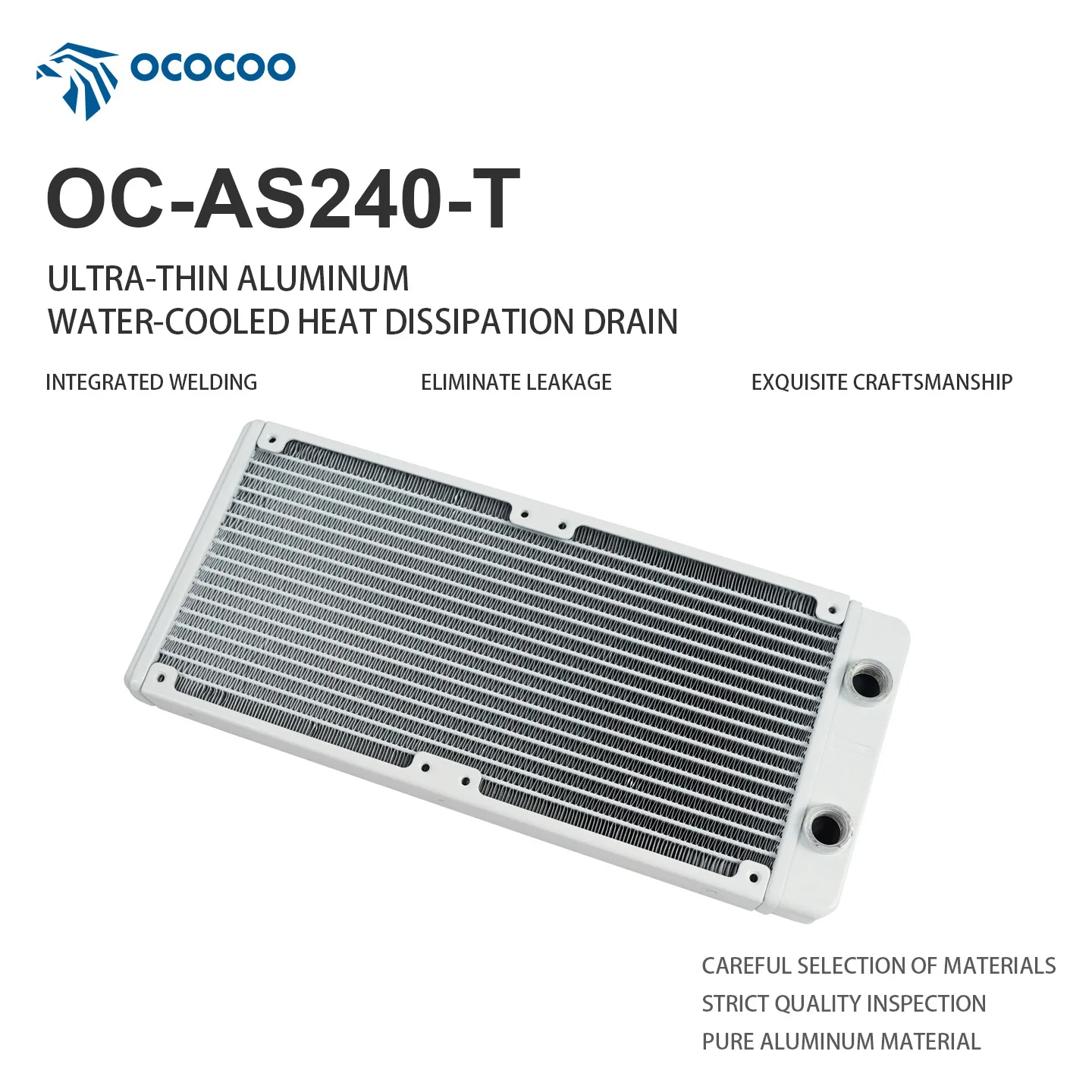 OCOCOO Laser Welding Equipment 240mm Water Cooling Radiator Stable Performance High  volume Flow AS240 - T
