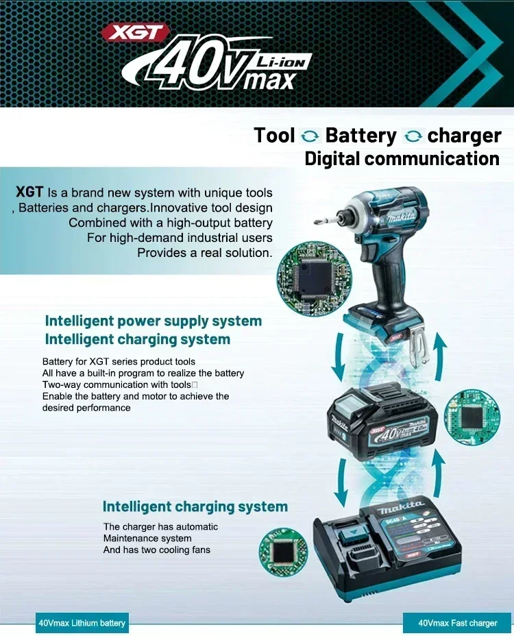 100 % Original-Makita-Lithium-Ionen-Akku 4,0 Ah 5,0 Ah, 40 V, Schraubendreher-Schneidemaschine BL4025, BL4040, BL4020 BL4050