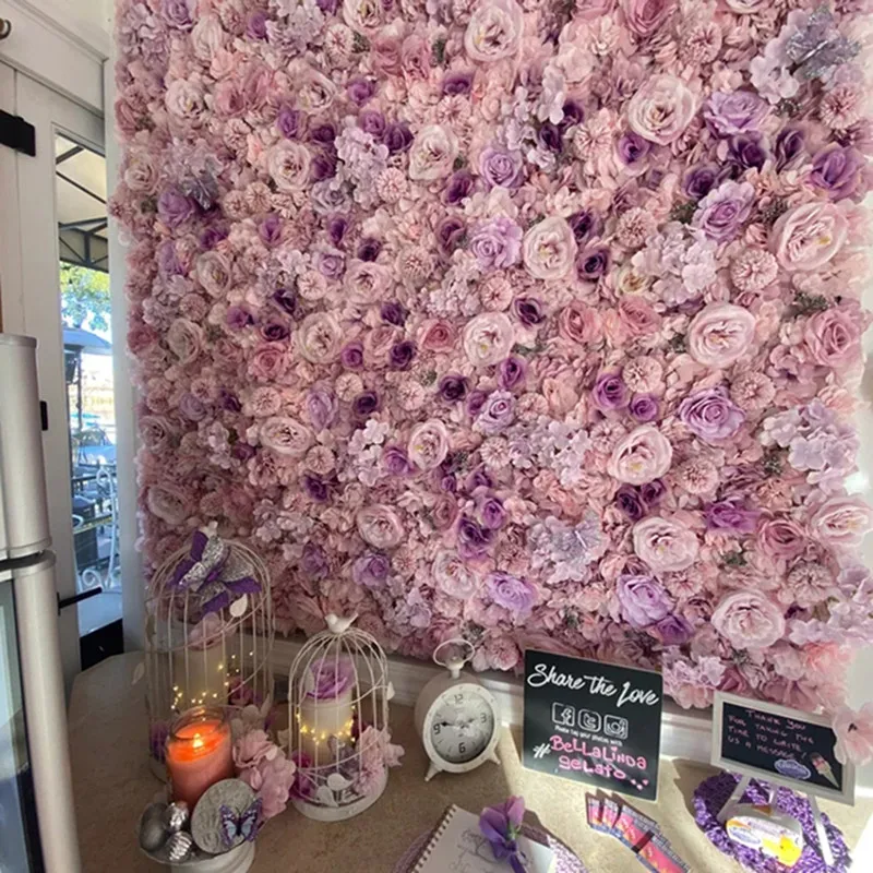 

Artificial Hydrangea Peony Rose Floral 3D Wedding Flower Wall Panels for Stage or Backdrop Planning Wedding Event Decorations