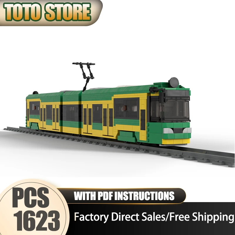 

Railway Train Model Moc Building Blocks Tatra RT6 MF 06 Model Technology Brick DIY Assembly Construction Toy Holiday Set Gifts
