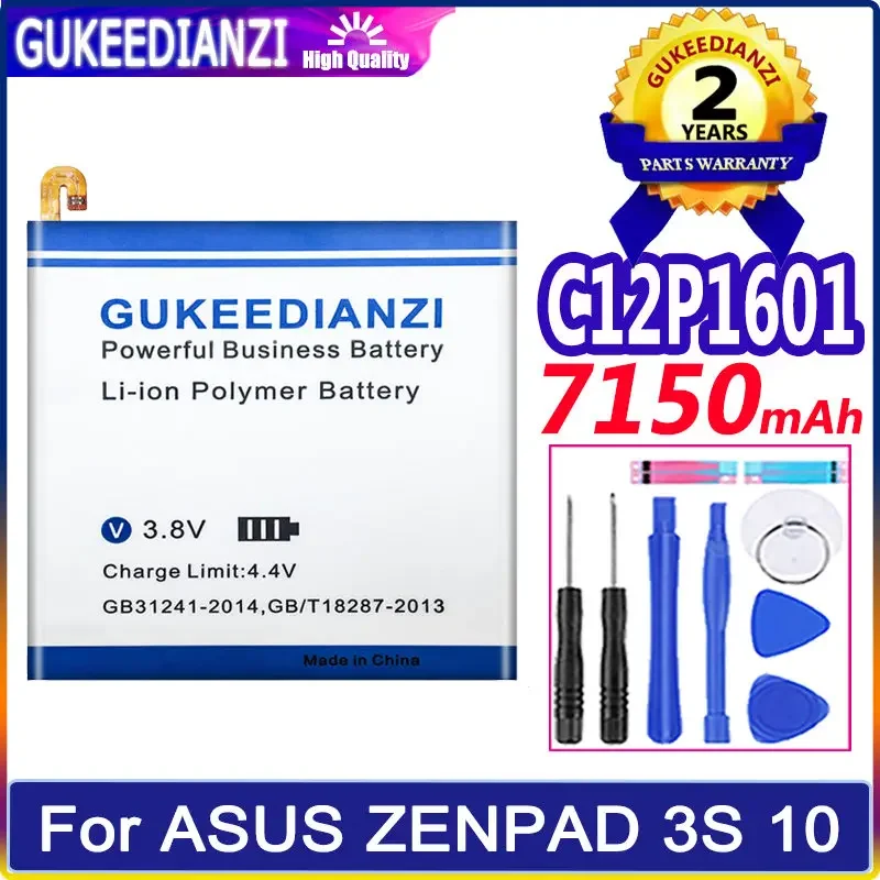 

Сменный аккумулятор GUKEEDIANZI C12P1601 C12P1602 для ASUS ZENPAD 3S 10 Z10 ZT500KL, батарея + Инструменты