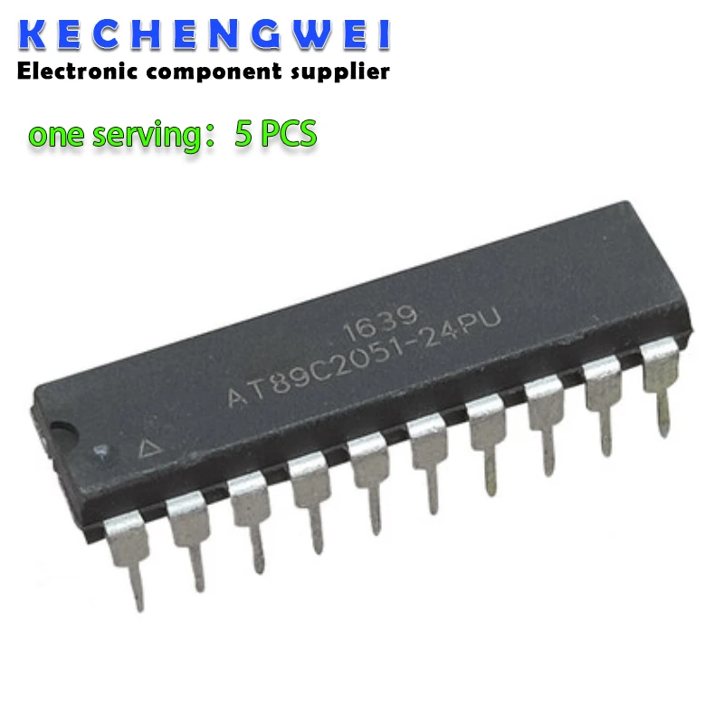 5PCS AT89C2051-24PU DIP20 AT89C2051-24 DIP AT89C2051 new and original IC