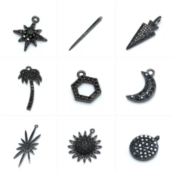 1PCS Charms Pendants Accessories for Bracelet Earrings Jewelry Making Tree Moon Star Moon Round Charms Jewelry Findings