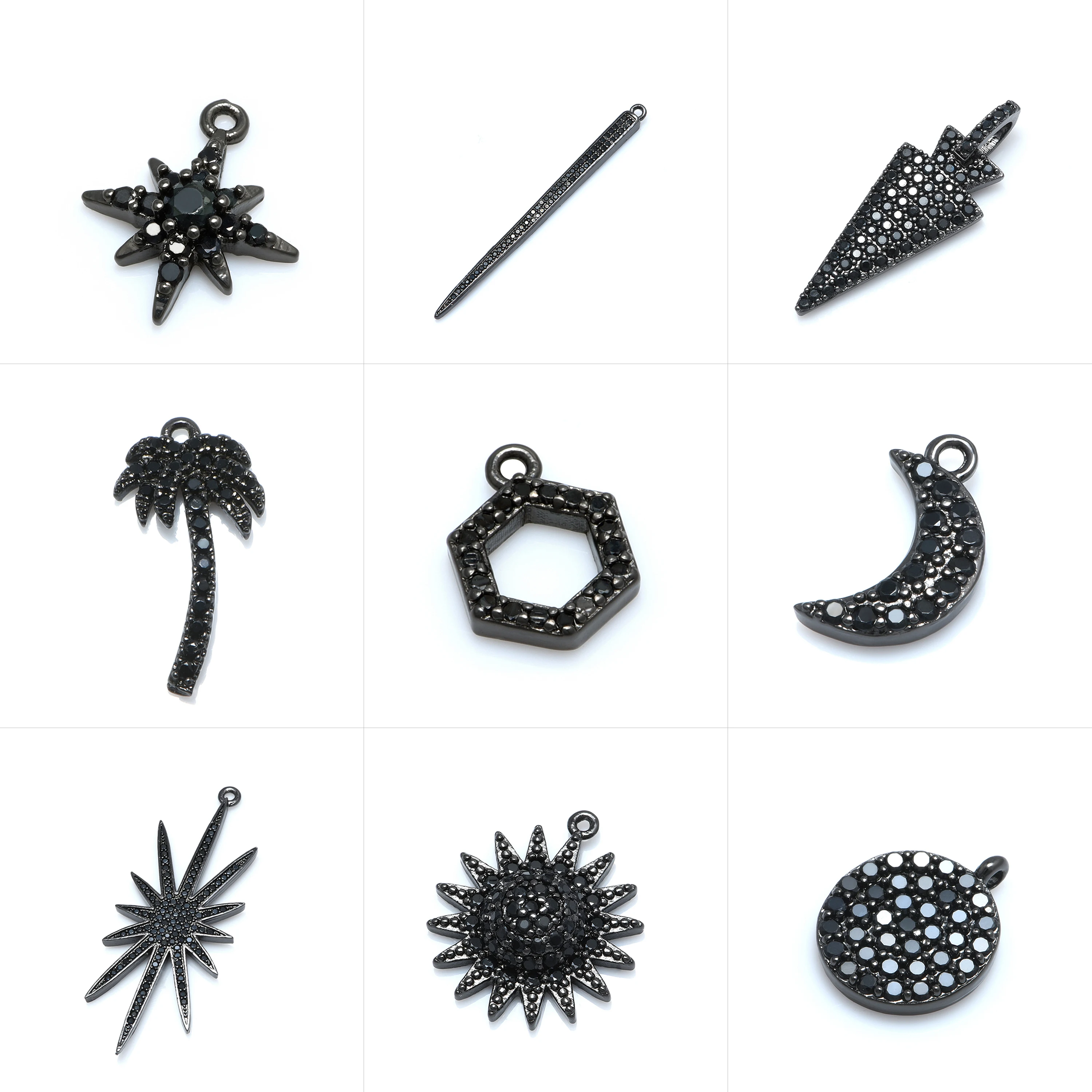 1PCS Charms Pendants Accessories for Bracelet Earrings Jewelry Making Tree Moon Star Moon Round Charms Jewelry Findings