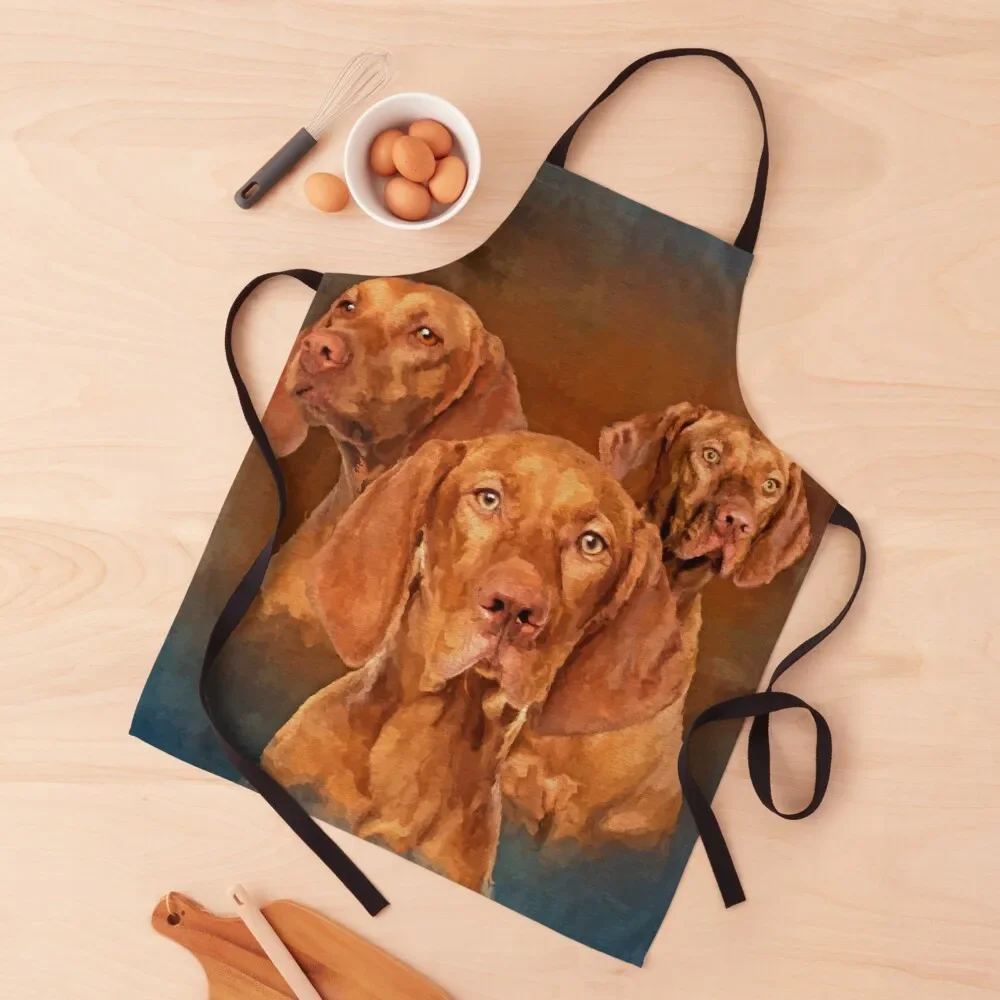 Vizsla- Hungarian pointer Collage Apron Kitchens Men Kitchens Woman Apron