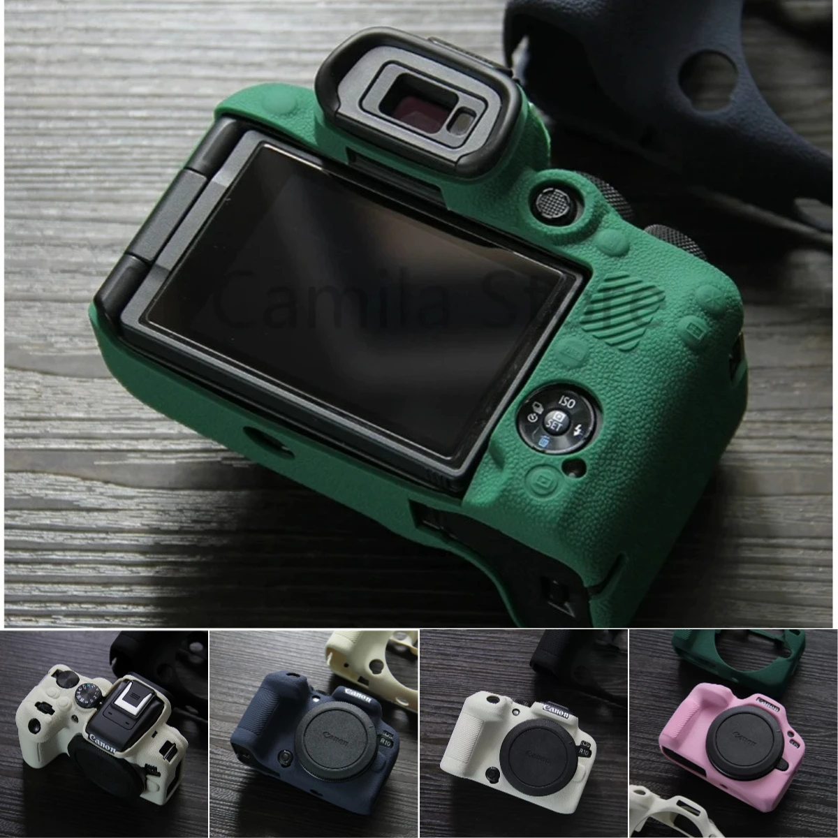 Shockproof Silicone Cover for Canon EOS R10 R50 R100 - Anti-Slip Surface & Weatherproof