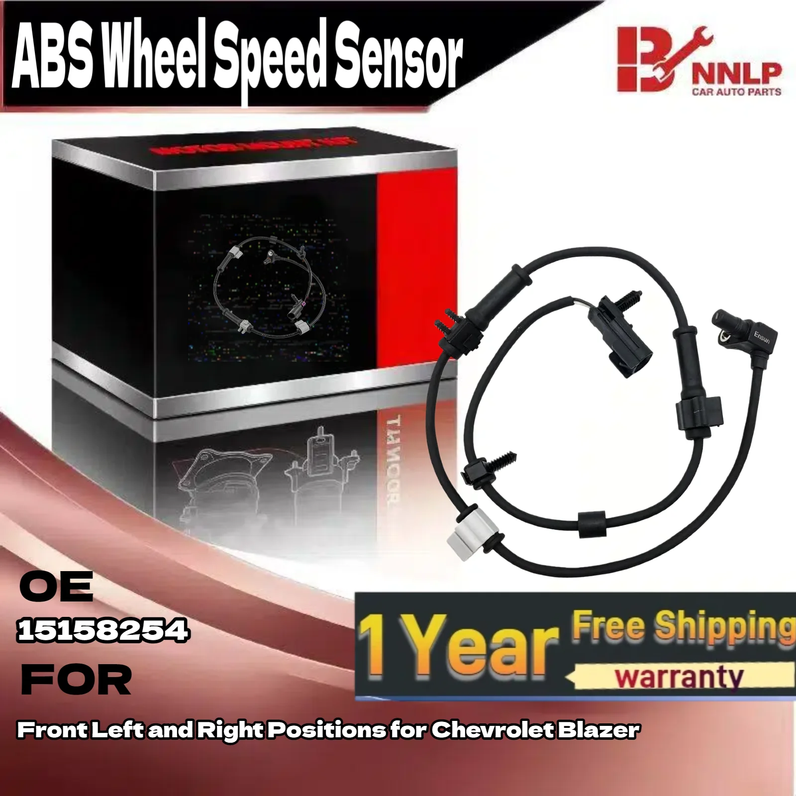 مستشعر سرعة العجلات ABS لسيارة شيفروليه تريل بليزر بويك صعب جي إم سي أولدز الجانب الأمامي 15158254