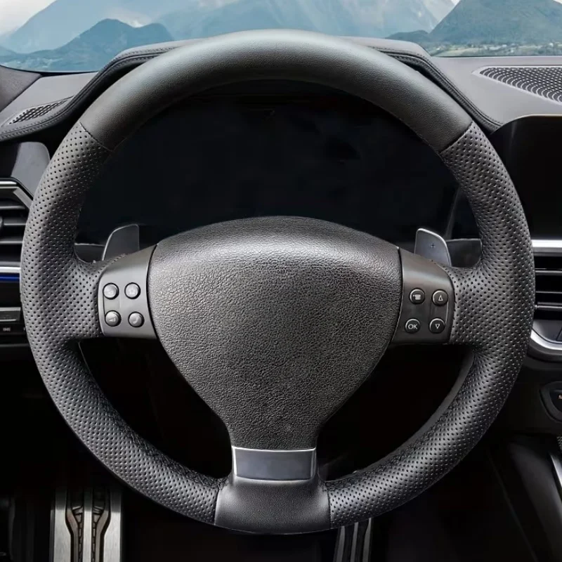 Capa de Volante de Couro Personalizada para Carro Mk5 Passat B6 Jetta 5 Mk5 Tiguan Acessórios Capa de Volante para Volkswagen Golf 5