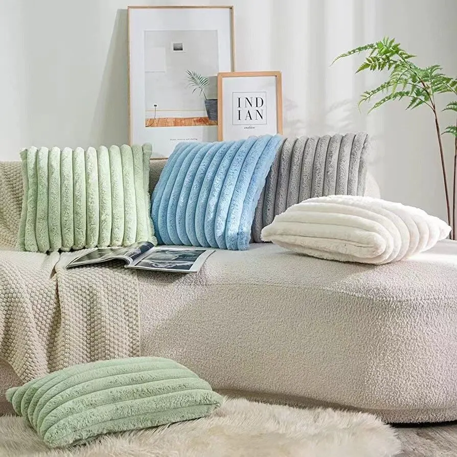 Kissen bezug weich gemütlich Kissen bezug Kunst kaninchen Fell dekorative Kissen für Couch Schlafs ofa Wohnkultur Kissen bezug für Stuhl