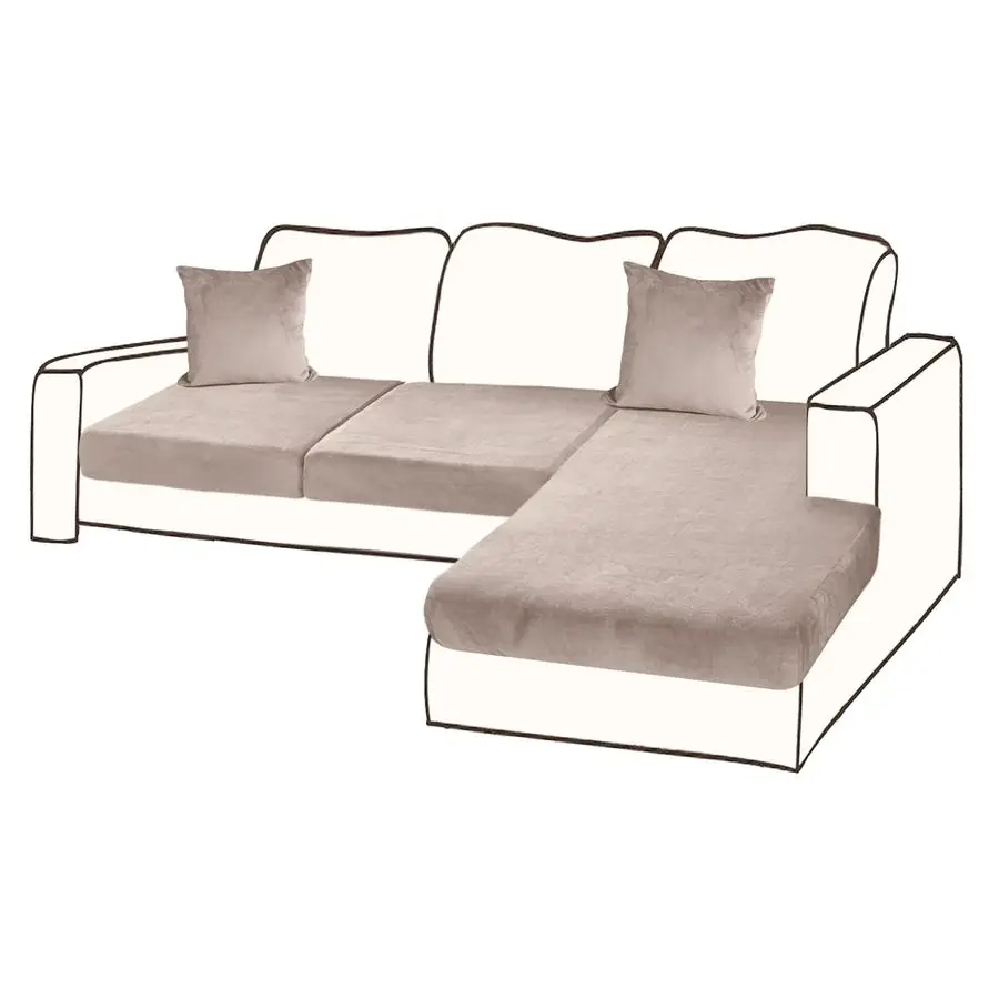 

Couch Covers for 3Piece Seat Cushion Velvet Separate L Shape Couch Cover Stretch Sofa Slipcover with 2 Pieces Pillowcases Furnit