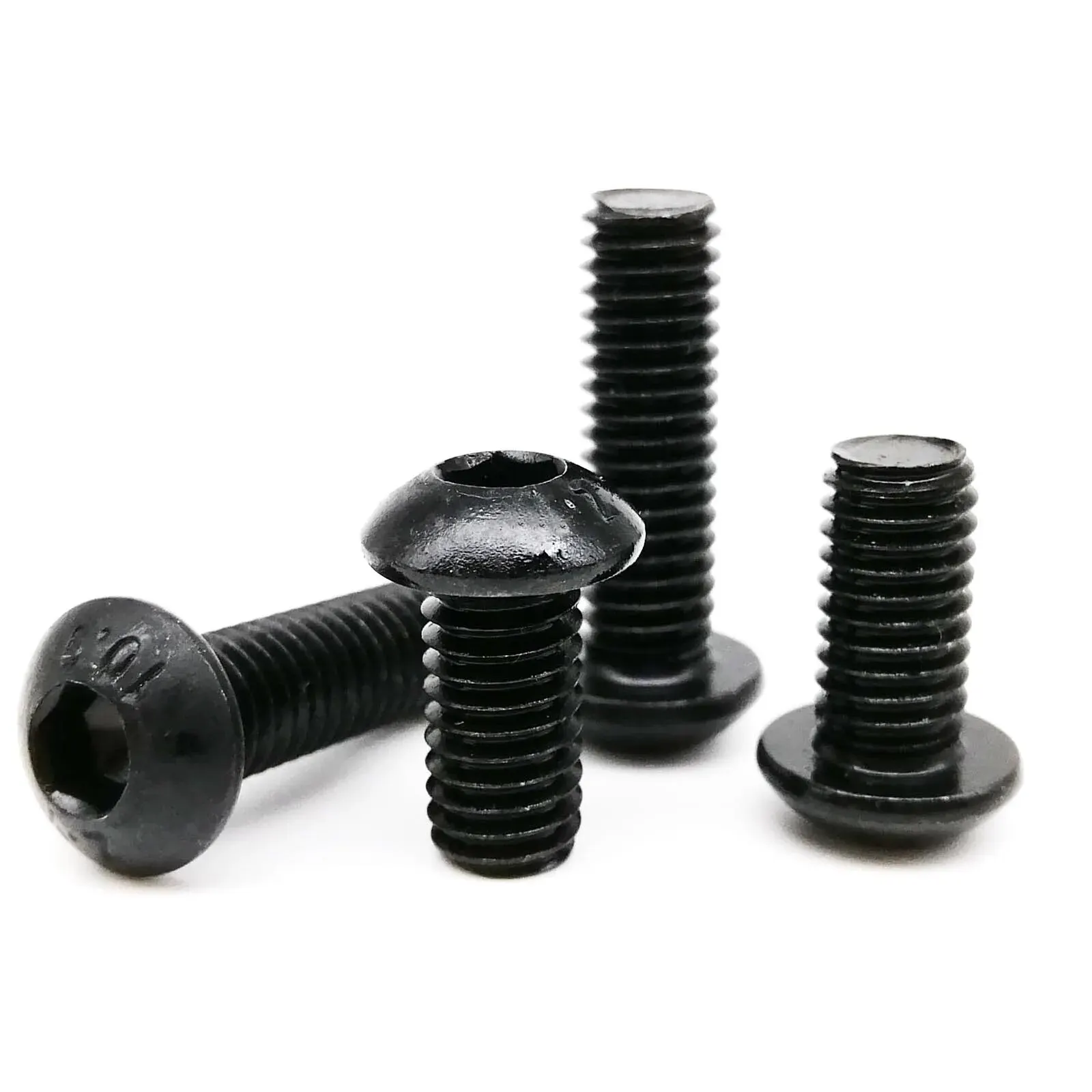 400pcs M2 M3 10 Sizes Allen Hexagon Hex Socket Button Head Screw Bolt Hex Nut Set Mix Assortment Kit Box Black Grade 10.9 Steel