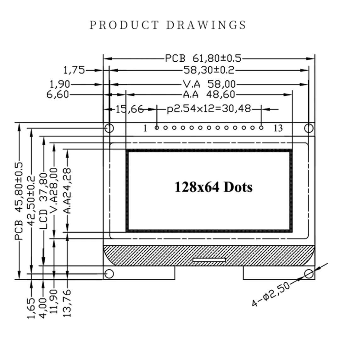 

ЖК-модуль ABUO-COG 12864 12864-06D с интерфейсом SPI, LCD12864, матричный экран с китайским шрифтом, серый цвет
