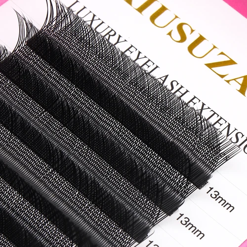 Imagen 2 del producto Extensiones de pestañas XIUSUZAKI YY en forma de negro y marrón, dos puntas, pestañas postizas 2D YY, volumen prefabricado Natural, pestañas individuales