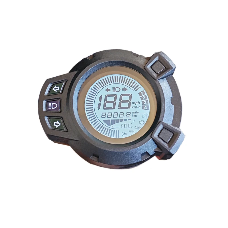 Mine-style E-bike Dashboard Assembly, 48V/60V/72V Universal LCD Display for Electric Motorcycle