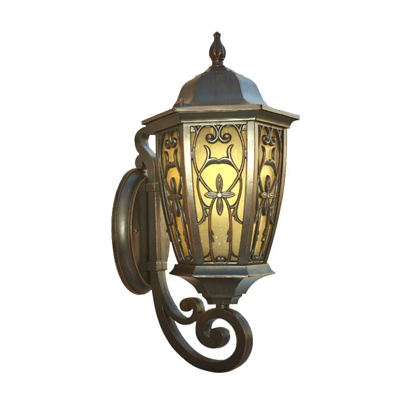 

Винтажная умная кованая железная окрашенная настенная лампа с голосовым датчиком, водонепроницаемая настенная лампа E27