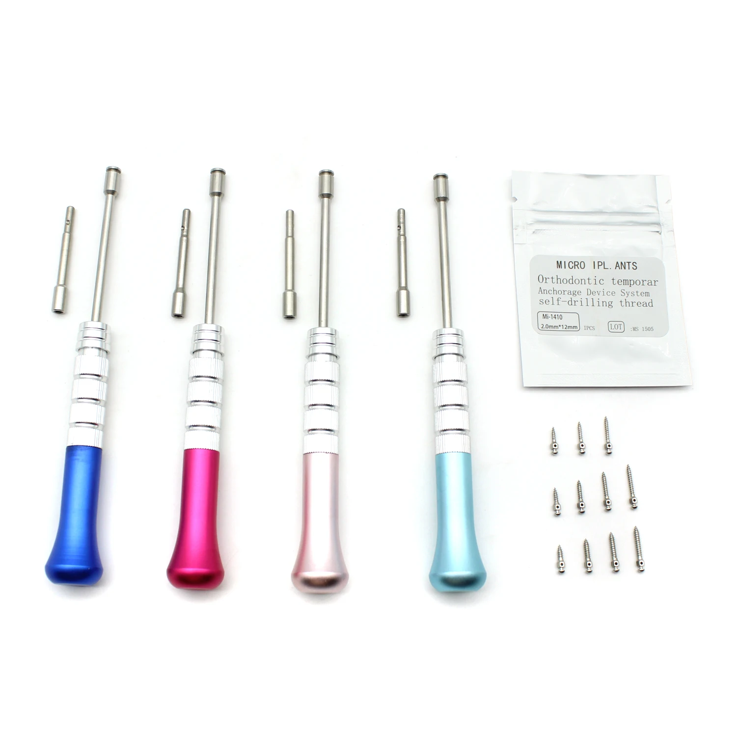 Mini tournevis pour implant orthodontique dentaire, poignée de micro tournevis, outils d'implant en titane, enveloppés en métal, outils de dentiste, 1PC