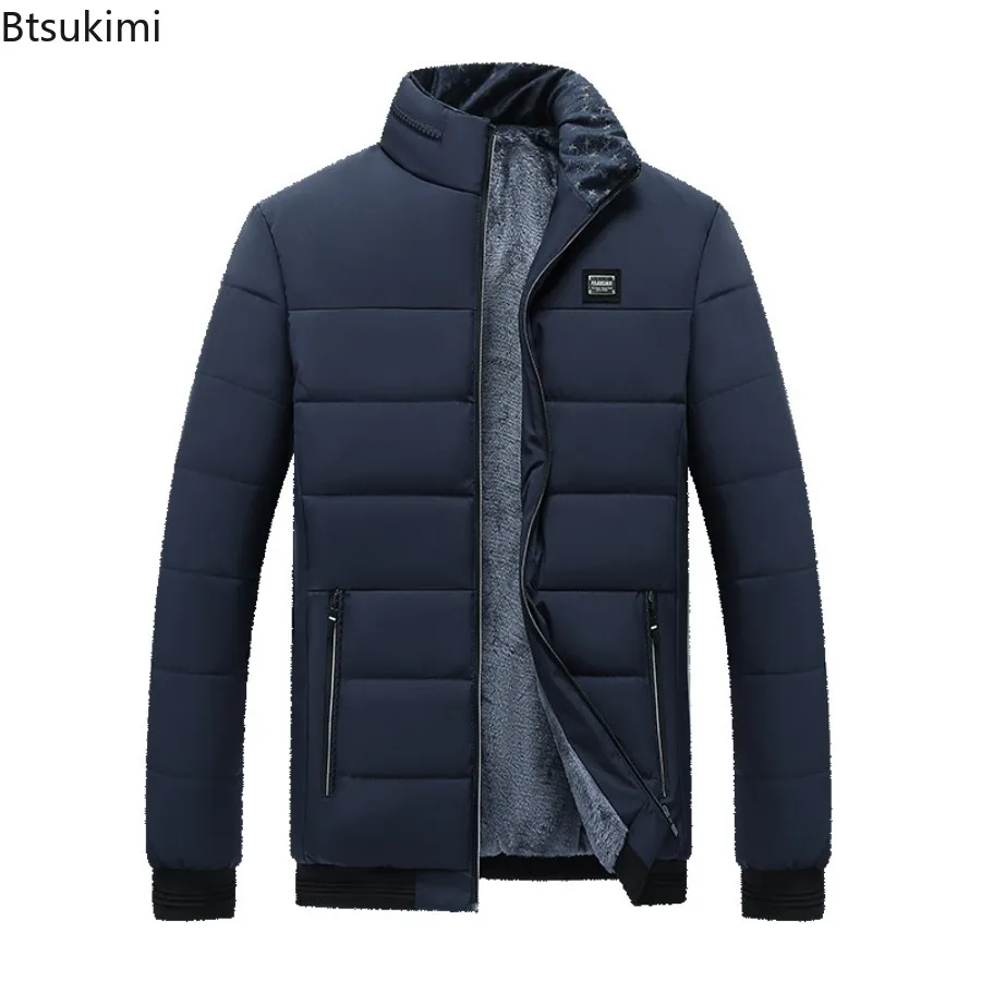Men's Warm Jackets Cotton Padded Jacket Casual Sports Autumn and Winter Stand Collar Warm Thick Parkas Jacket Youth XXS-2XL Size
