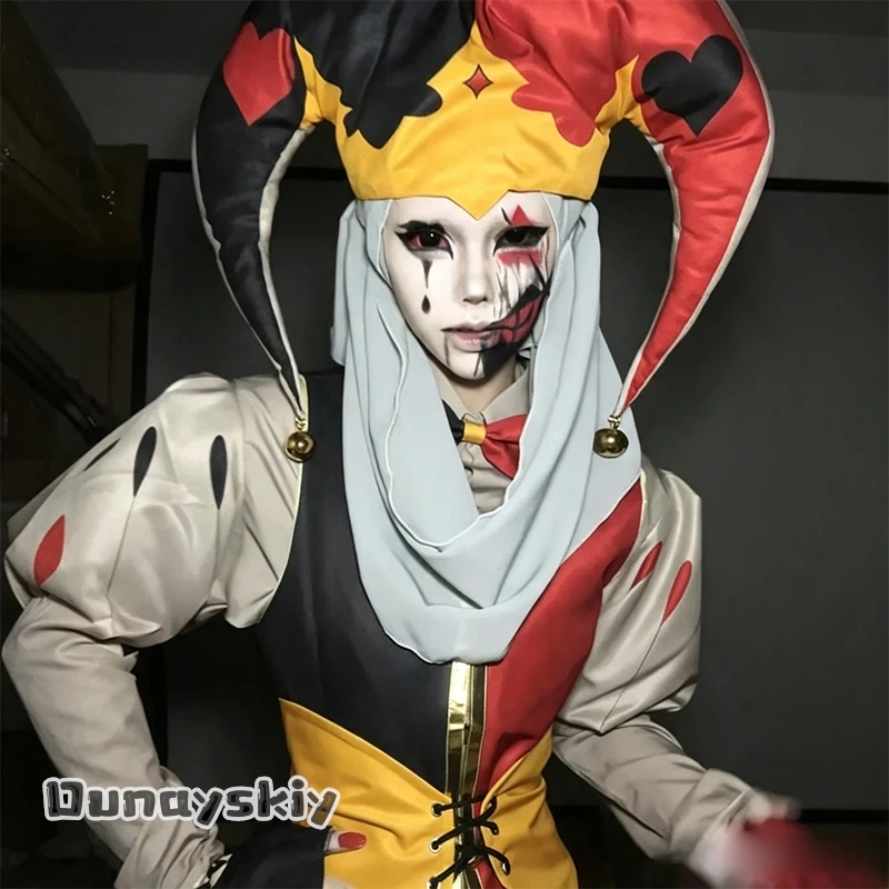 CR817*Jestyn Cosplay Anime Game Kingdom Of Marionettes Costume Horror Clown Uniform Shirt Pants Mask Hat Gloves Halloween Cos
