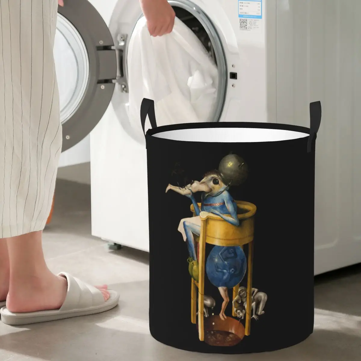 

Hieronymus Bosch Devil On Night Chair Foldable Laundry Baskets Dirty Clothes Sundries Storage Basket Home Organizer Bag