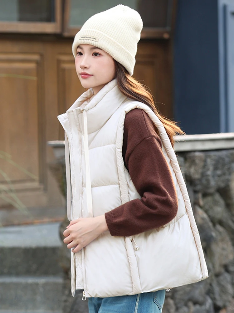 Thiened ort rembourré Jaet femmes gilet automne hiver nouveau Sle chaud coton vers le bas col montant vêtements d'extérieur oulettes Pad manteau