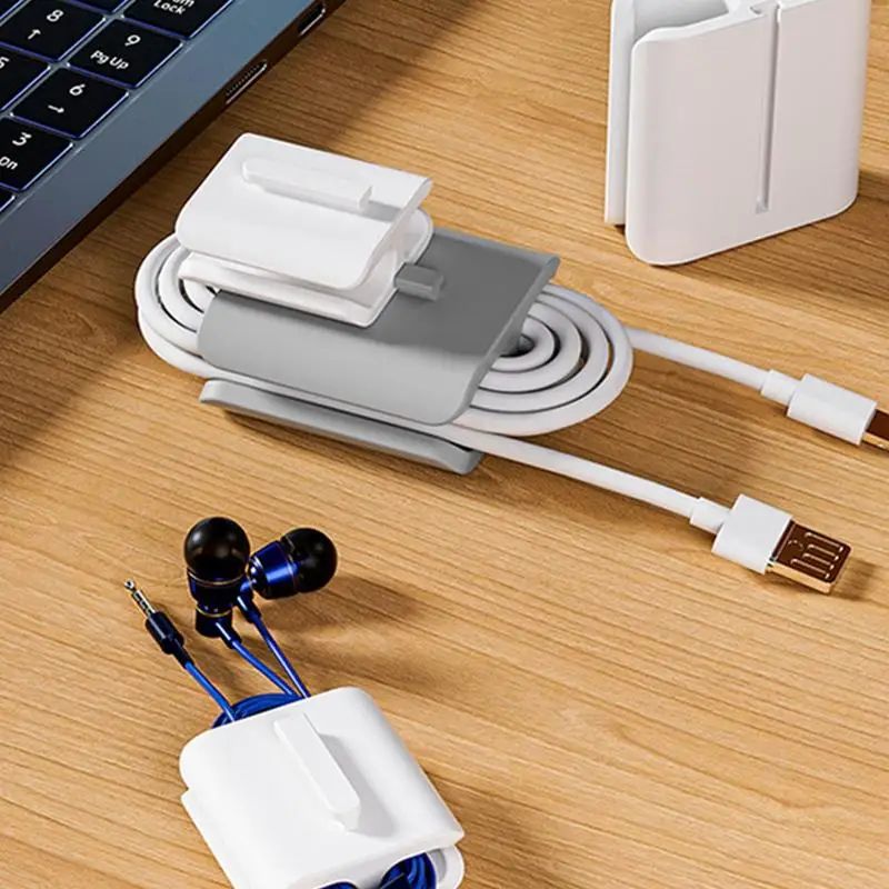 Earphone Cable Clip 2pcs Manage Phone Charging Cable Cord Small Clips Outdoor Cable Winder For Efficient Electronics